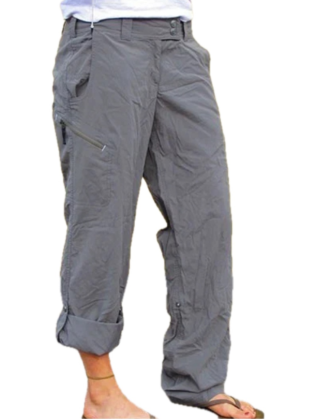 Exofficio Nomad Roll Up Hiking Pants Gray Size 4